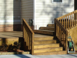 Outdoor Wood Deck Steps