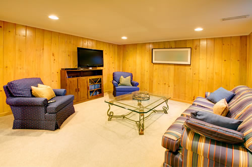 Man Cave Basement Remodel in Wake Forest